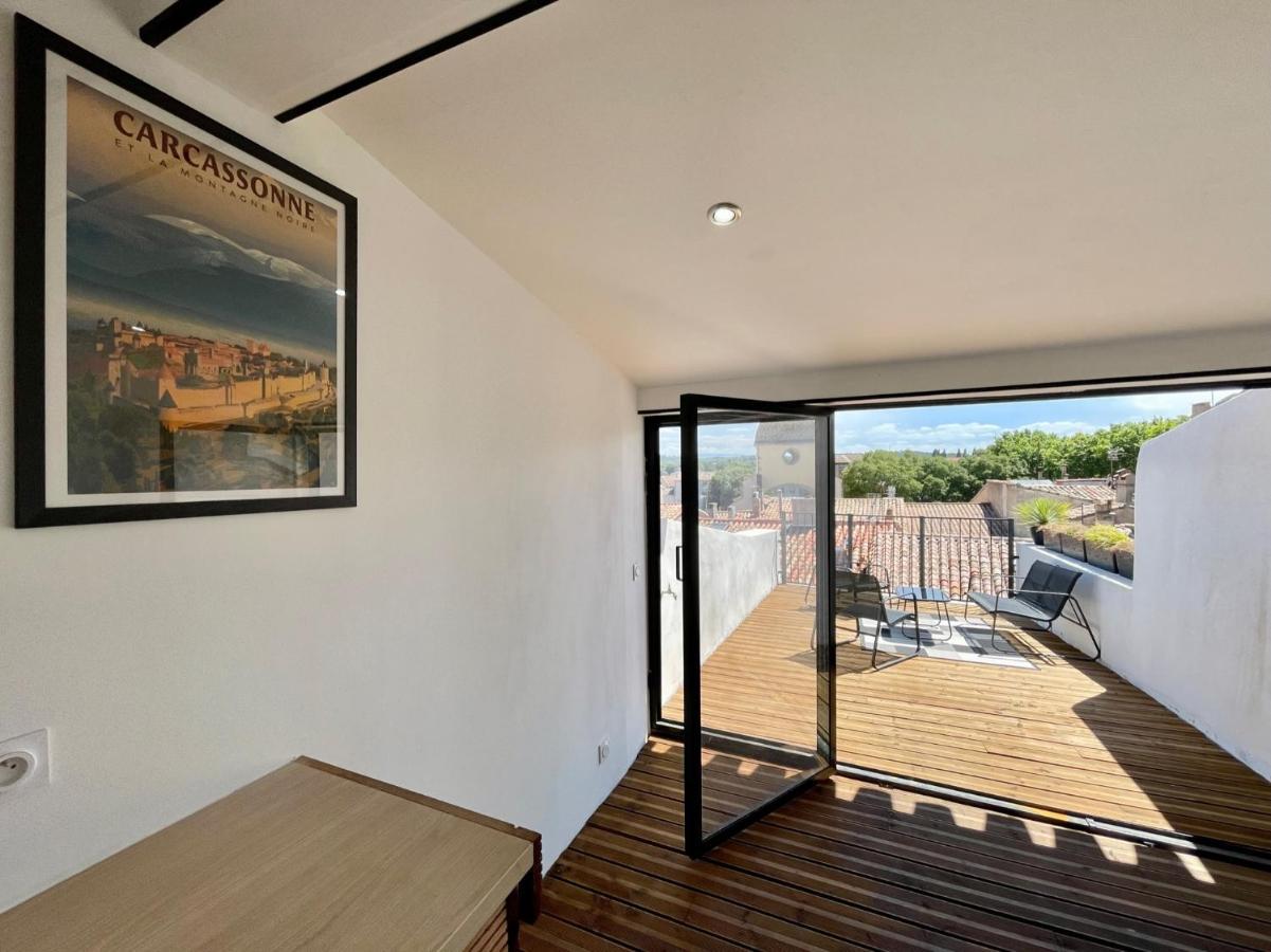Rooftop N°38 - Rooms Et Studios - Vue Cite Medievale Carcassonne Ngoại thất bức ảnh