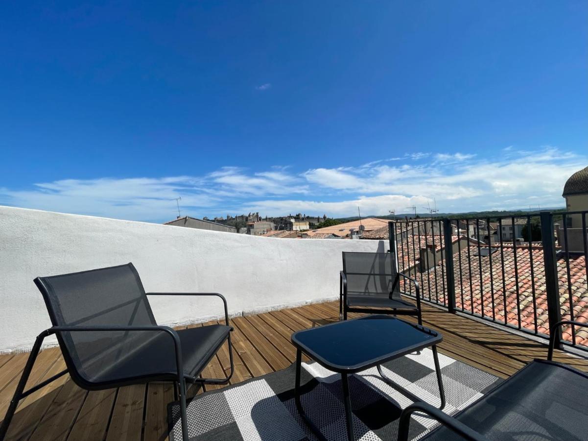 Rooftop N°38 - Rooms Et Studios - Vue Cite Medievale Carcassonne Ngoại thất bức ảnh